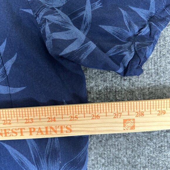 Paradise Found Hawaiian Shirt Men XL Blue Floral Tom Selleck Magnum PI VTG Adult - Picture 6 of 7